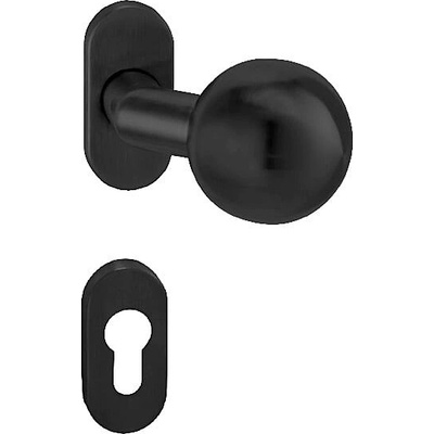 MP kování VYOSENÁ SET - UOR PZ koule otočná/otočná černá mat