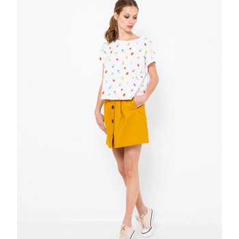 CAMAIEU Бяла щампована тениска CAMAIEU CAMAIEU | Byal | ЖЕНИ | XXL