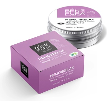 Benepura Мехлем хеморелакс с билки при хемороиди: бял равнец, смрадлика и куркума - 40мл