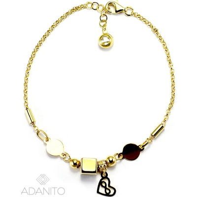 Adanito zlatý náramok s príveskami BRNK0898G