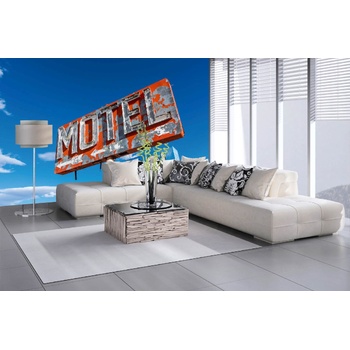 DIMEX ART s. r. o Самозалепваща се флизелинова фототапета табела - стар мотел 375 x 250 см