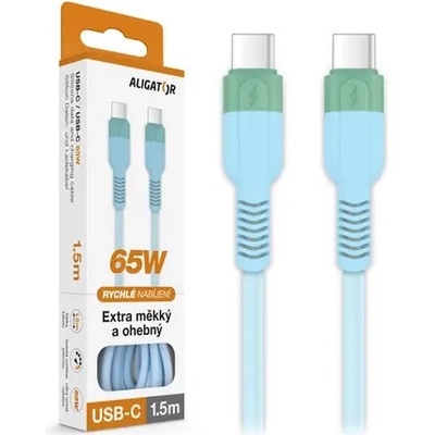 Aligator DATKP75 Datový SoftPastels 3A 65W USB-C/USB-C modrý