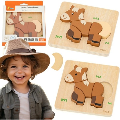 Viga puzzle pre najmenších koník