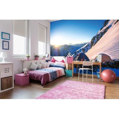 DIMEX ART Самозалепваща се флизелинова фототапета къмпинг на връх еверест 375 x 250 см