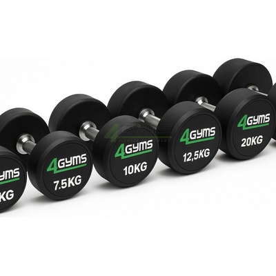 4Gyms Sada polyuretánových činiek 10−30 kg