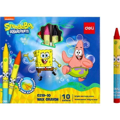 Deli Spongebob voskovky 10 ks