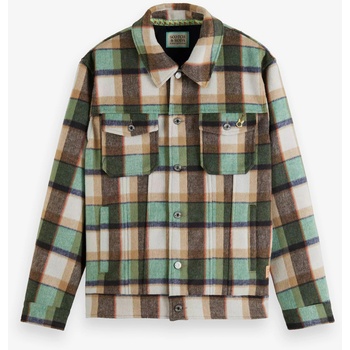 Scotch & Soda Кафяво и зелено мъжко яке от вълнена смес Scotch & Soda Scotch & Soda | Kafyav | МЪЖЕ | M