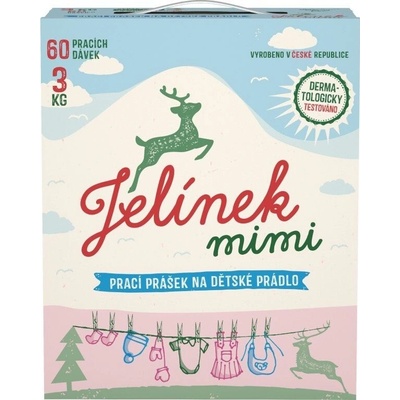 Jelen Jelínek Mimi s panthenolem prací prášek na dětské prádlo box 60 PD 3 kg