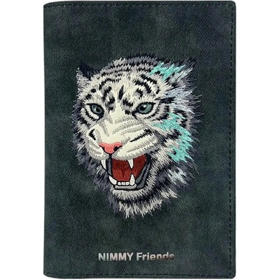 Nimmy Калъф за паспорт/портфейл Nimmy Raptor Tiger - тъмно сив (6971080319174)