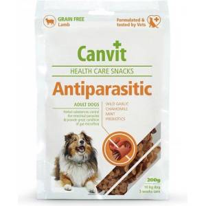 Canvit (Канвит) Antiparasitic Health Care Snack- успокоява чревната лигавица при кучета с чувствително храносмилане. -200гр