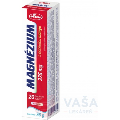 Vitar Hořčík 375mg mango eff.20 tabliet
