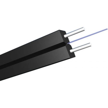 MEGAF FTTH оптичен кабел 1xG657 2xFRP, LSZH, бял, вътрешно полагане - 1000 метра (FTTH-1G657A-FRP-White)