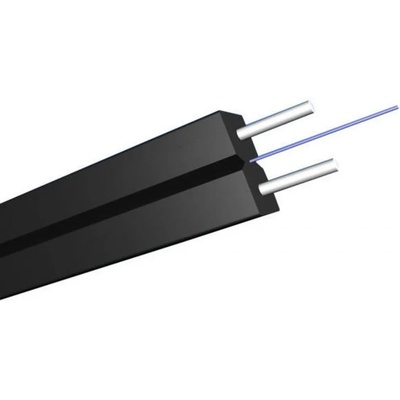 MEGAF FTTH оптичен кабел 1xG657 2xFRP, LSZH, бял, вътрешно полагане - 1000 метра (FTTH-1G657A-FRP-White)