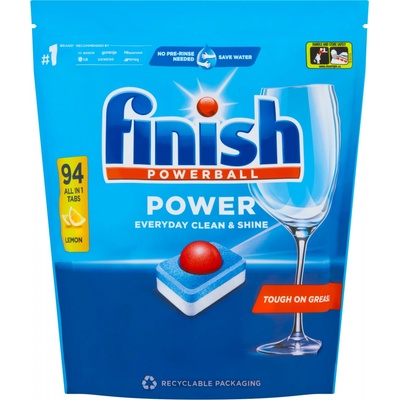 Finish Power All in 1 tablety do myčky nádobí Lemon Sparkle 94 ks 1504 g – Zboží Mobilmania