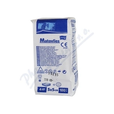 Matovlies 5 x 5 cm 100 ks kompresy netk.text.30 g 4vrs.