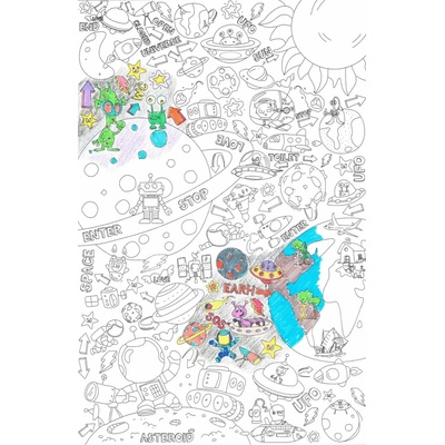 PokojovaDekorace.cz Maxi vymalování Vesmír 1 65x100cm
