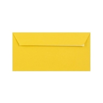 Obálka farebná DL 120g,110x220mm s pásikom,žltá (bal=5ks)