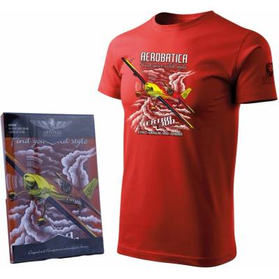 Tričko Antonio s lietadlom Extra 300 červené