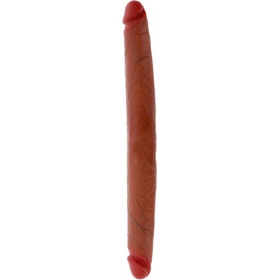 Get real double ended silicone dildo caramel 40 cm