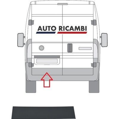 Ochranná lišta Fiat Ducato od 2006 zadní, levé dveře, šedá 735423005
