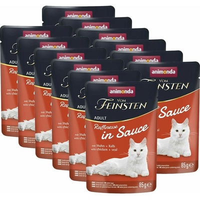 Animonda Vom Feinsten Raffinesse In Sauce kura & teľacie v omáčke 12 x 85 g