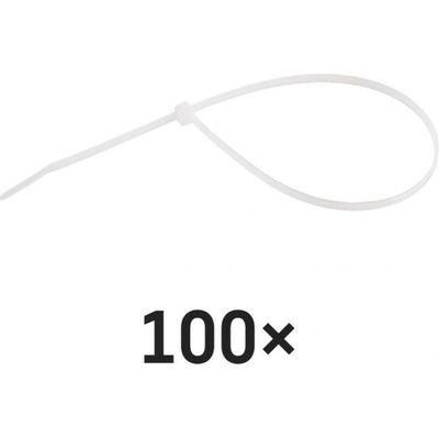 Sťahovacia páska 300×3,5, biela, 100 ks
