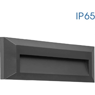 VIVALUX LED осветително тяло RINO LED RC ∙ 3.5W ∙ тъмно сиво ∙ 4000K ∙ IP65 | Влагозащитена фасадна лампа Vivalux (VIV003666)