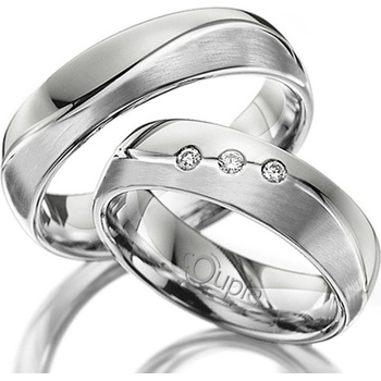VARADERO snubní prsteny bílé zlato matované C 5 WN 2 M