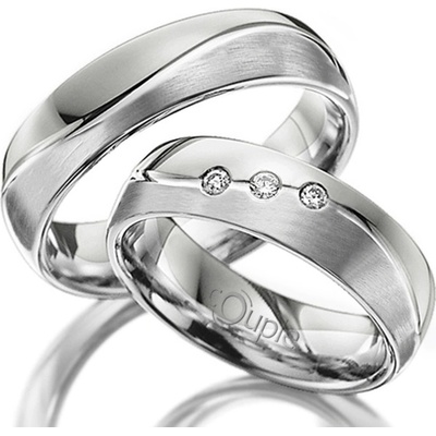 VARADERO snubní prsteny bílé zlato matované C 5 WN 2 M