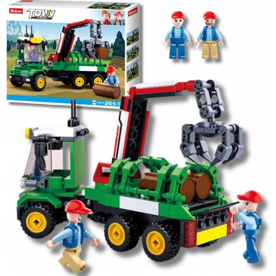 Sluban B0778 Traktor s přívěsem na klády