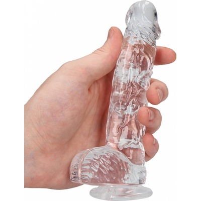 RealRock Realistic Dildo with Balls 6" 15 cm Transparent