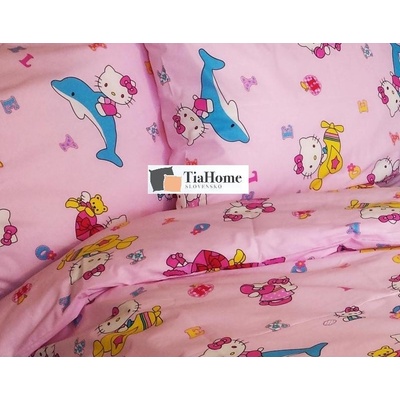 TiaHome Obliečky bavlna detské Hello Kitty Detský set 130x90 + 65x45