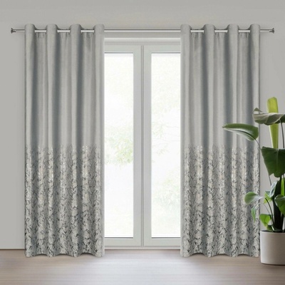 EUROFIRANY ZATEMŇOVACÍ ZÁVĚS NA KROUŽCÍCH TORI 140X250 CM VZOROVANÁ
