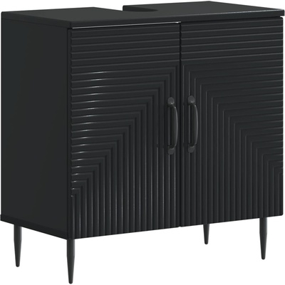 vidaXL Шкаф за мивка в баня HAARLEM Черно 59, 5 x 31, 5 x 59 см (896786)