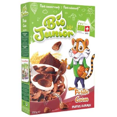 Био зърнена закуска Bio Junior - Листчета с какао, 250 g (BB110607)