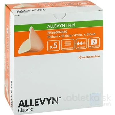 Allevyn Heel Krytie na rany 10,5 x 13,5 cm neadhezívne polyuretánové penové krytie 5 ks