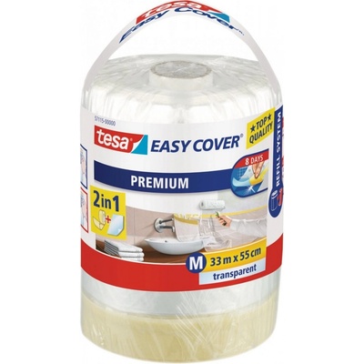 Tesa Easy Cover, kombinace fólie a malířské pásky, náplň, průhledná, 33m x 0,55m (57115-00000-03)