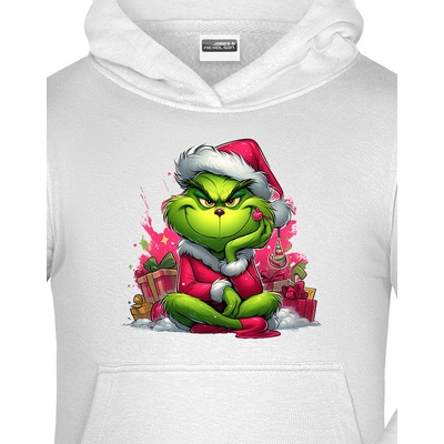 Dětská mikina Grinch s dárky Bílá