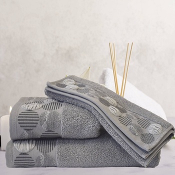 Png Панагюрище Хавлиена кърпа за тяло Мел 70/140 сива 100% египетски памук