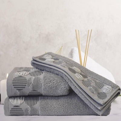 Png Панагюрище Хавлиена кърпа за тяло Мел 70/140 сива 100% египетски памук