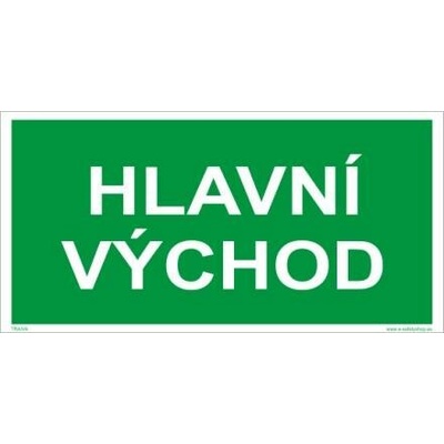 HLAVNÍ VÝCHOD - fotoluminiscenční tabulka 20 x 10 cm