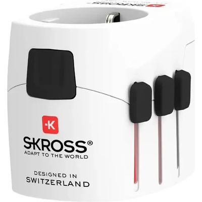 SKROSS Адаптер SKROSS PRO Light, 2 x USB-A, World, Бял (SKROSS-1302470)