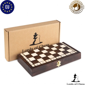 Amazinggirl Šachová hra Drevená šachovnica ručne vyrobená so šachovými figúrkami pre deti Šach Šach skladací starožitný 35x35CM