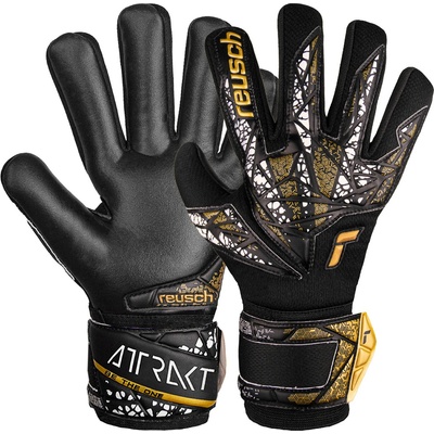 Reusch Attrakt Silver NC Finger Support černá/zlatá/bílá