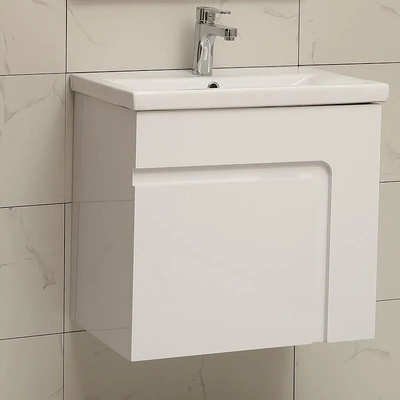 Inter Ceramic Конзолен PVC шкаф ICP 6055 NEW с умивалник, 60x40x55см (6055 NEW)