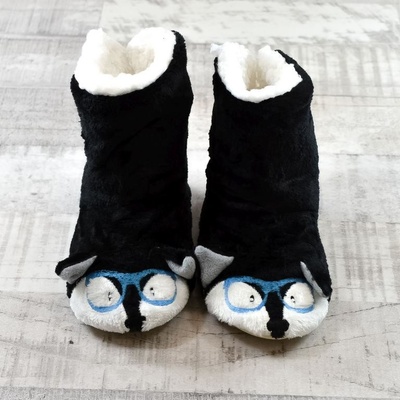 Detské topánky čierne papuče MONKY