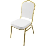 Horecano HORECANO-Кетъринг стол метален WHITE/GOLD 44x49х93cm (HC-66992) (0166992)