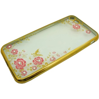 Apple Diamant flower Калъф за Apple iPhone 7 / iPhone 8 / iPhone 2020 / iPhone 2022 - Златен KP18098