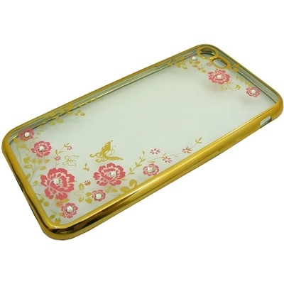 Apple Diamant flower Калъф за Apple iPhone 7 / iPhone 8 / iPhone 2020 / iPhone 2022 - Златен KP18098