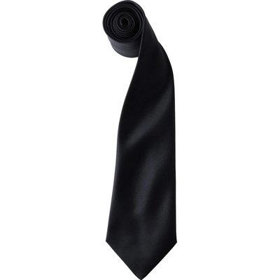 Premier Workwear Saténová kravata čierna